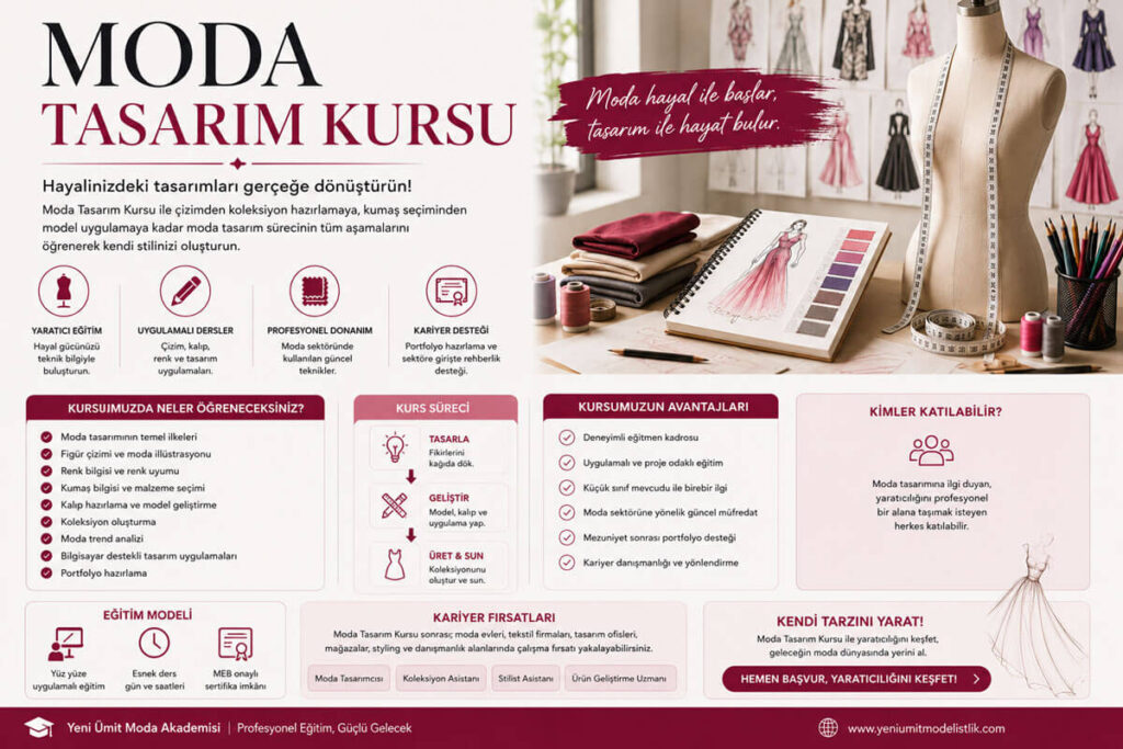 Moda Tasarım Kursu – Elde ve Dijital Moda Tasarımı Eğitimi
