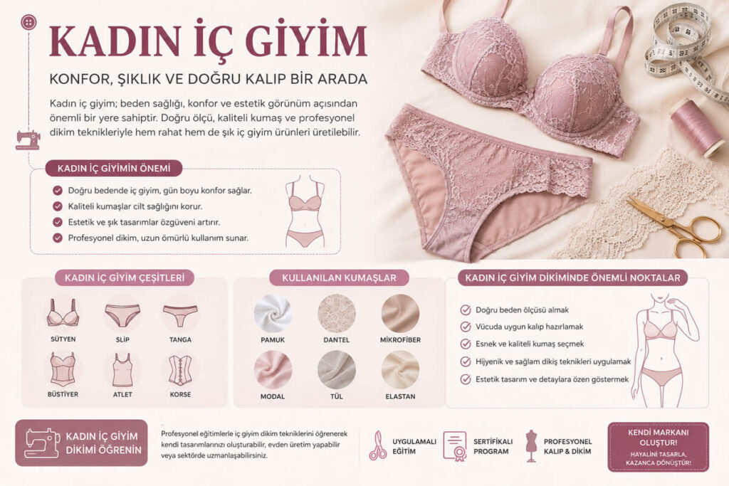 Kadın İç Giyim Nedir? Çeşitleri ve Kullanılan Kumaşlar