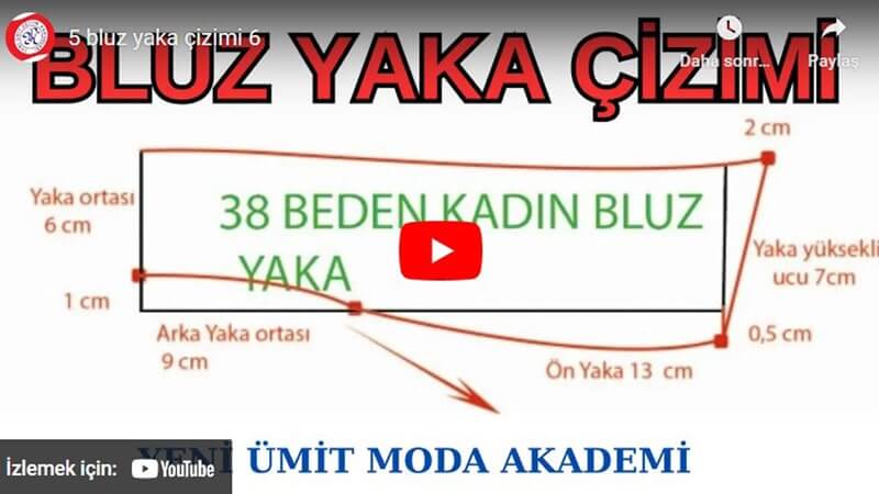 Bluz Yaka Çizimi Çalışması